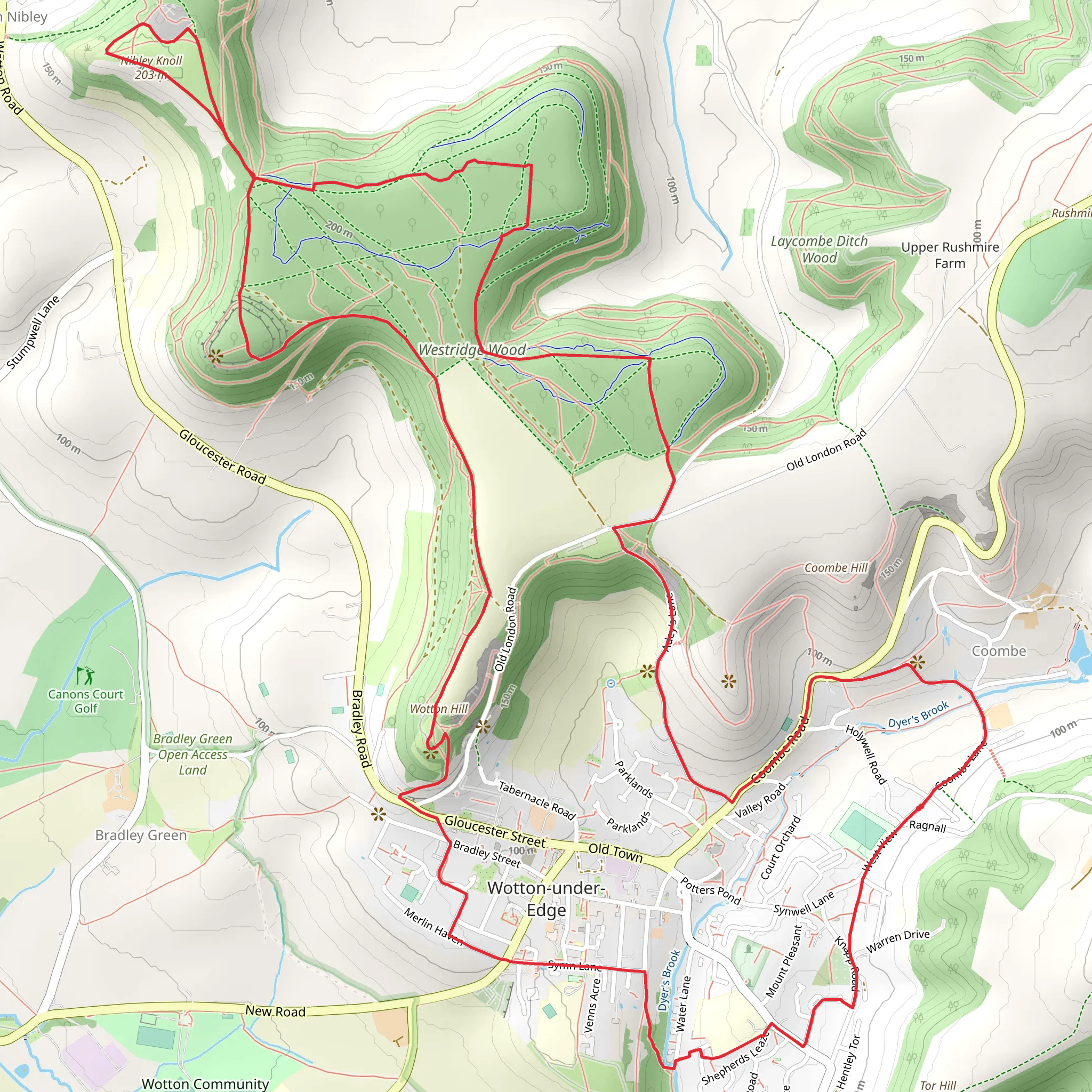 Westridge Wood Loop mobile static map
