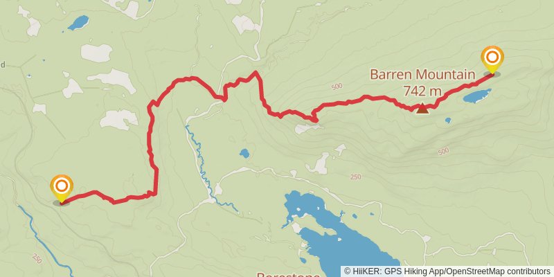 Appalachian Trail stage 204 Map