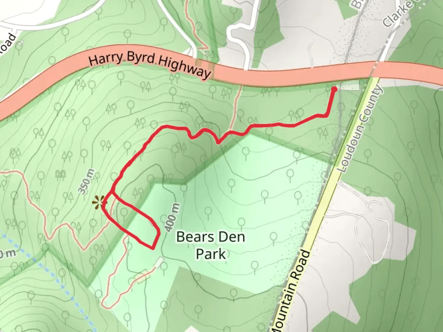 An image depicting the trail Bears Den Park - Appalachian Trail and its surrounding area.