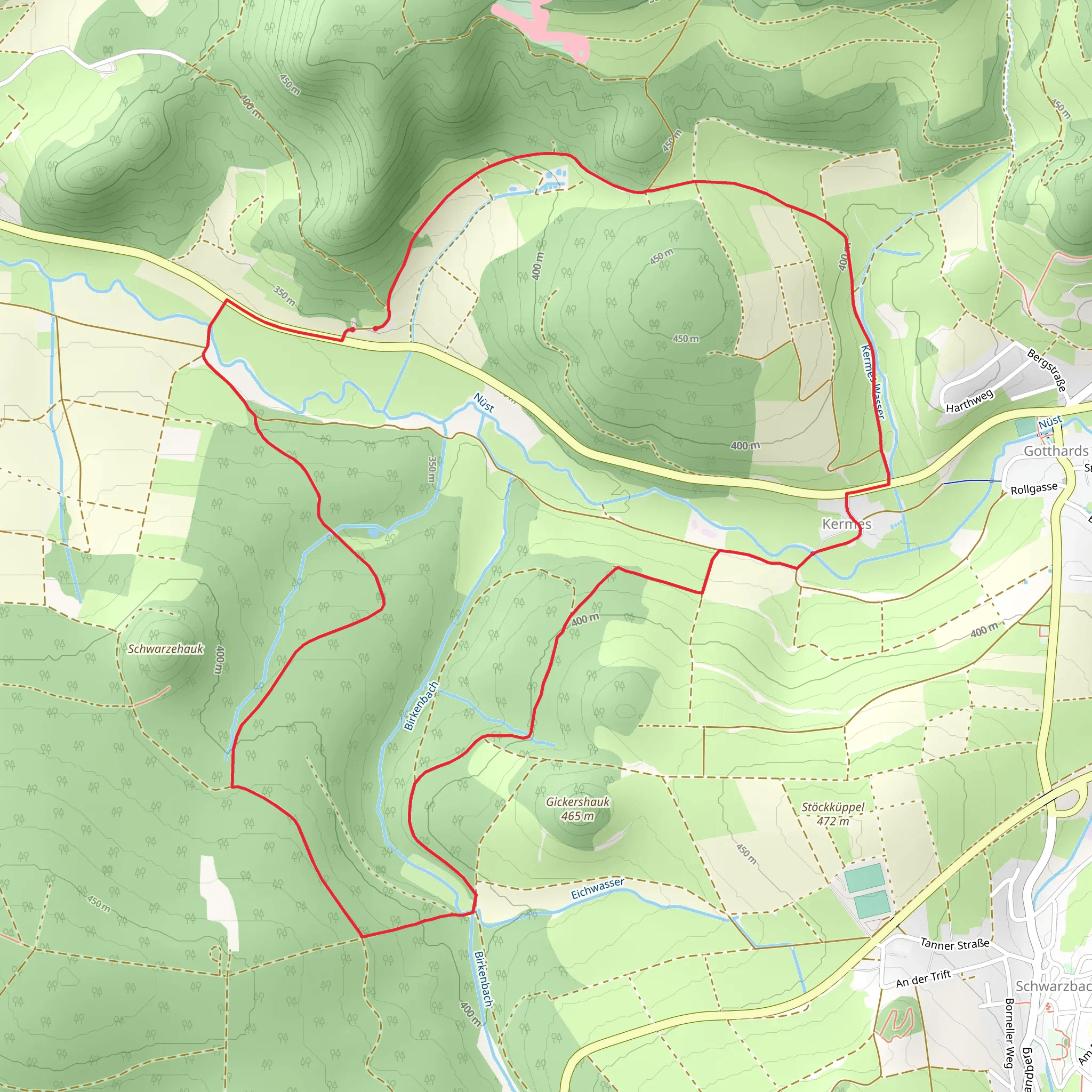 Kermes and Oberer Grund Loop mobile static map