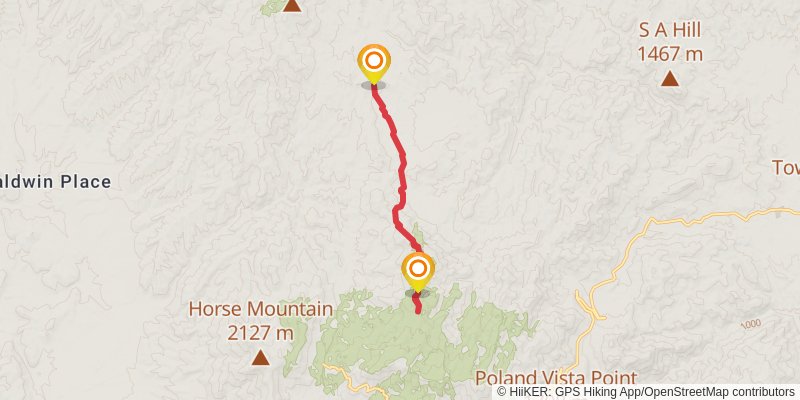 Tuscumbia Mountain via Bradshaw Trail stage 2 Map