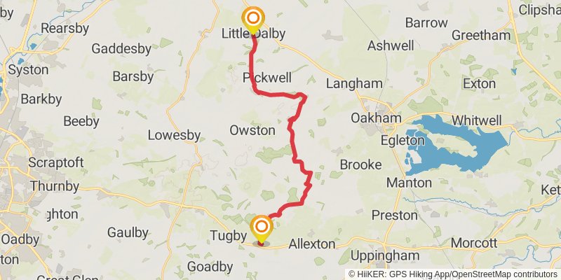 Leicestershire Border Loop Walk stage 8 Map