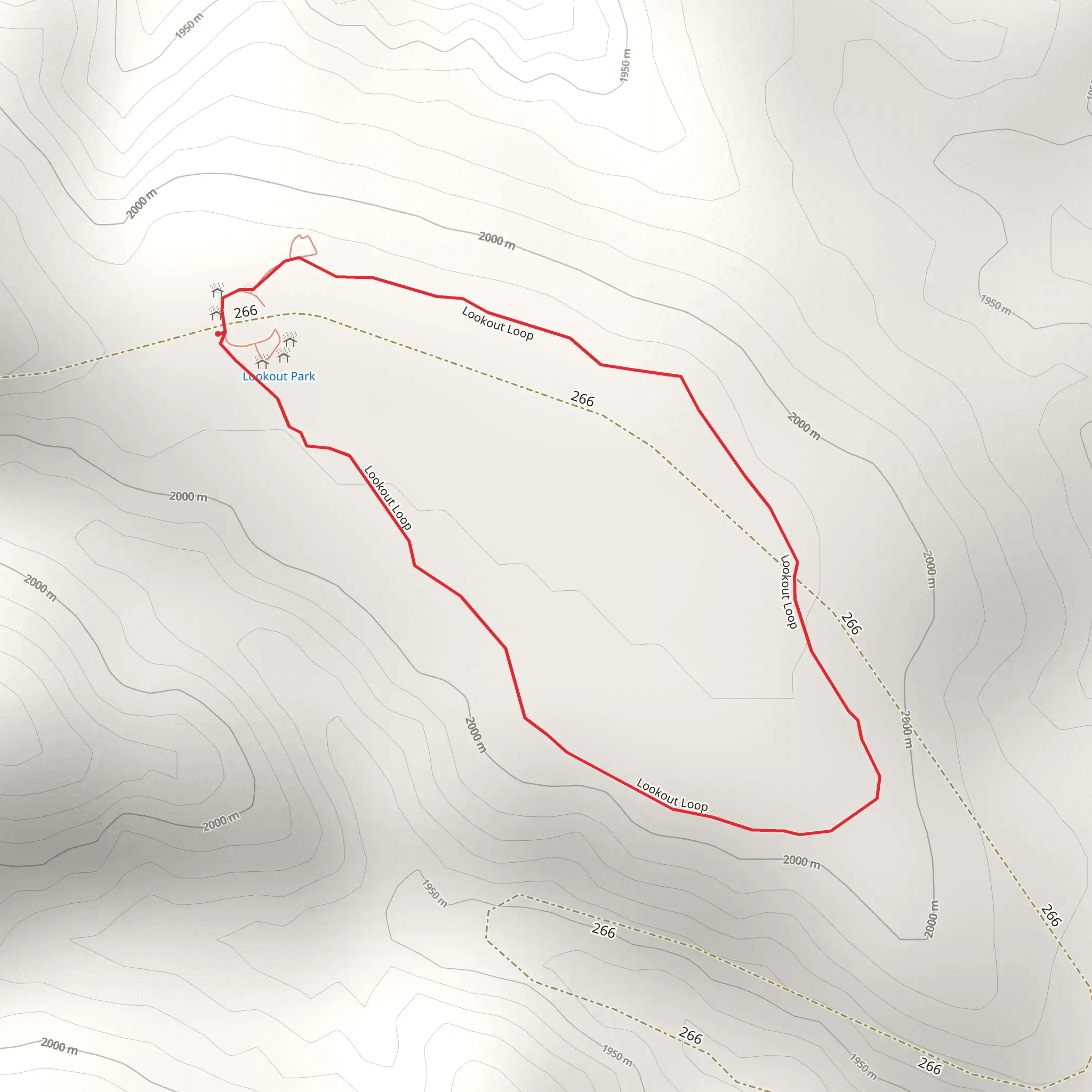 Lookout Park Loop mobile static map