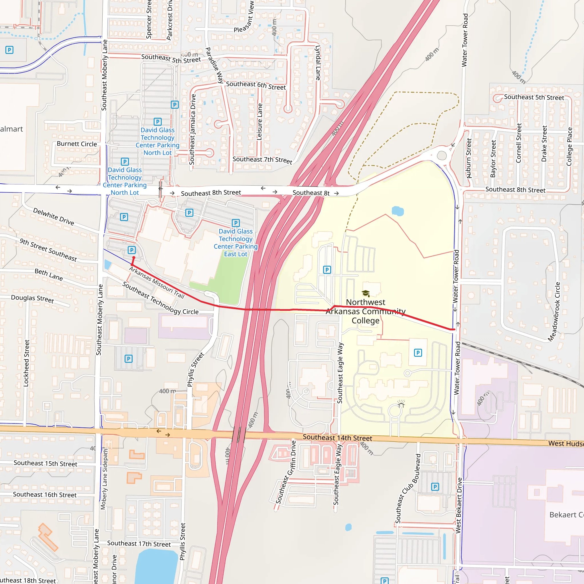 Arkansas Missouri Trail mobile static map