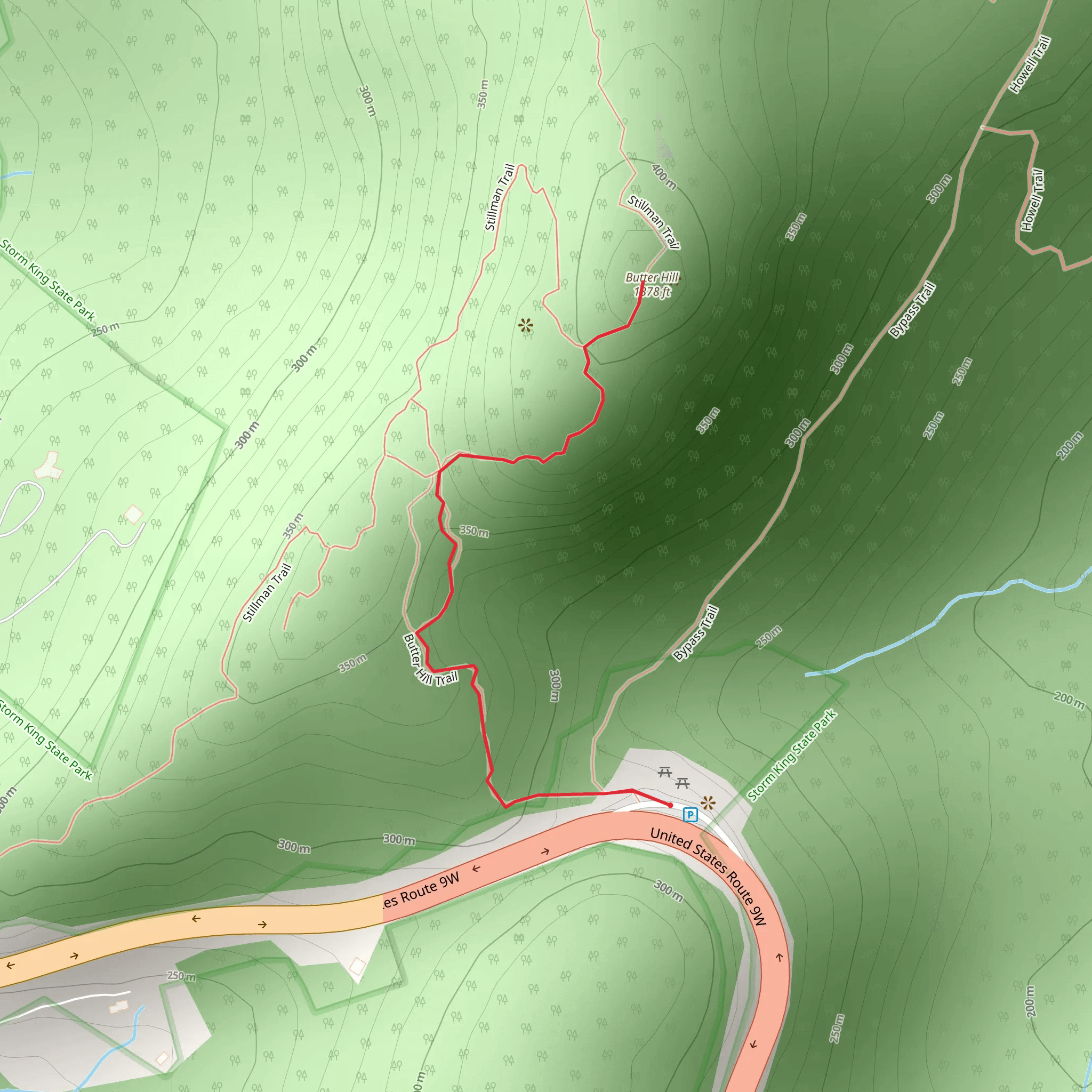 Butter Hill Trail mobile static map