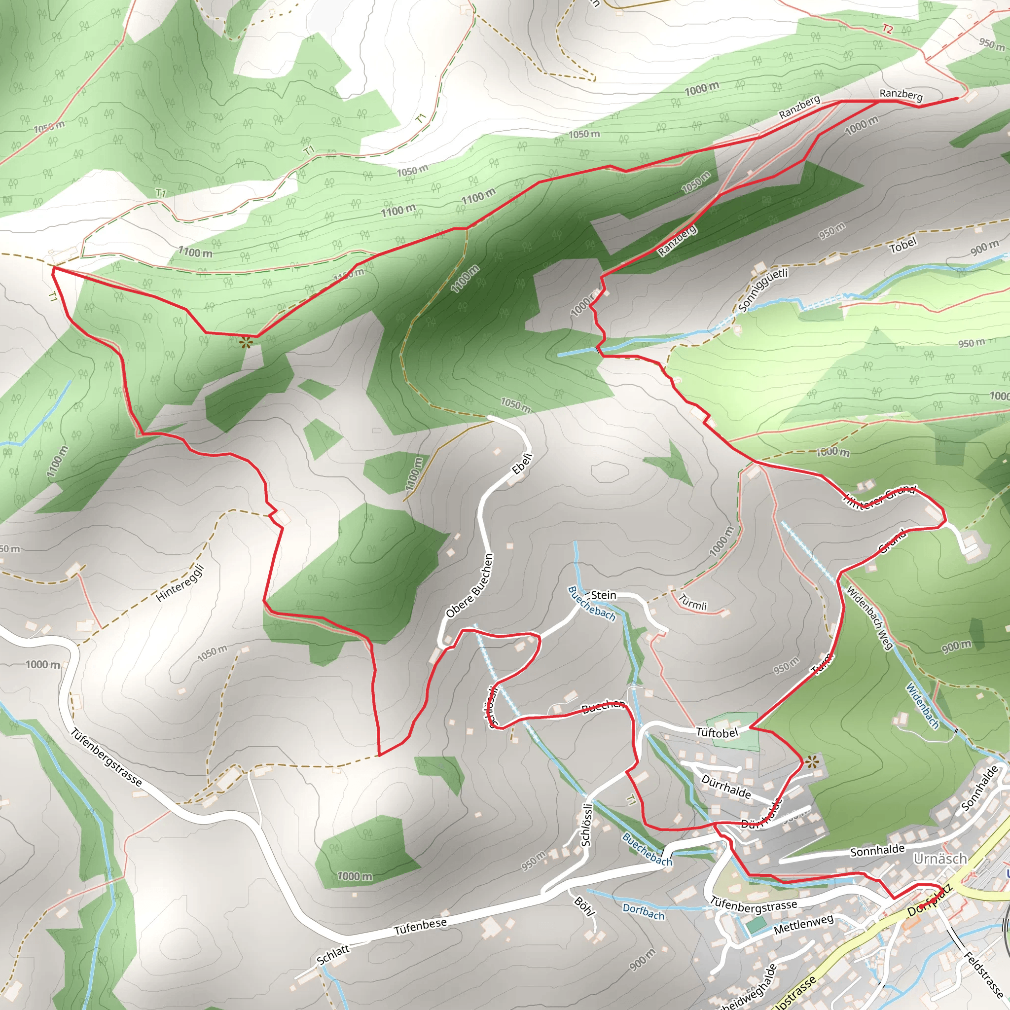Urnäsch - Dürrhalden Loop mobile static map