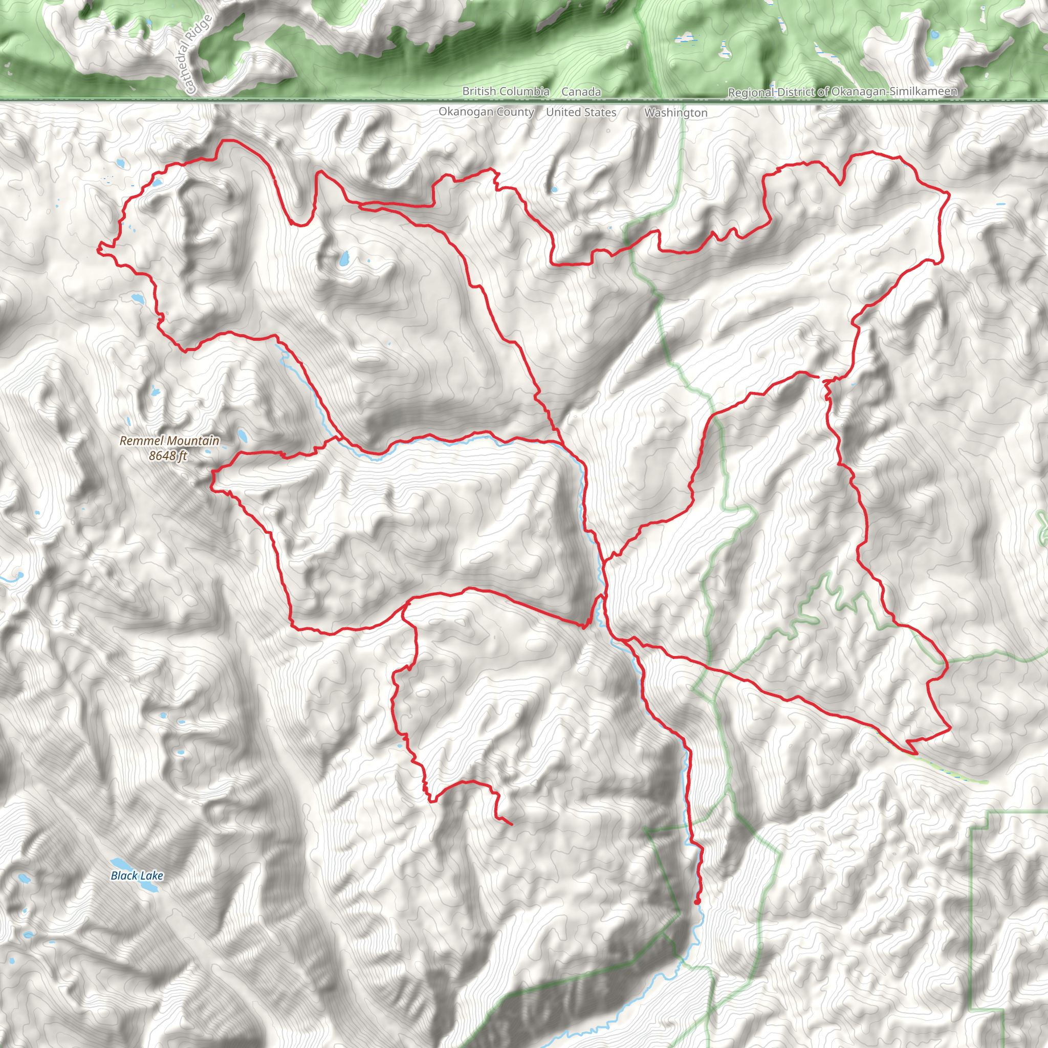 Eastern Pasayten Loop mobile static map