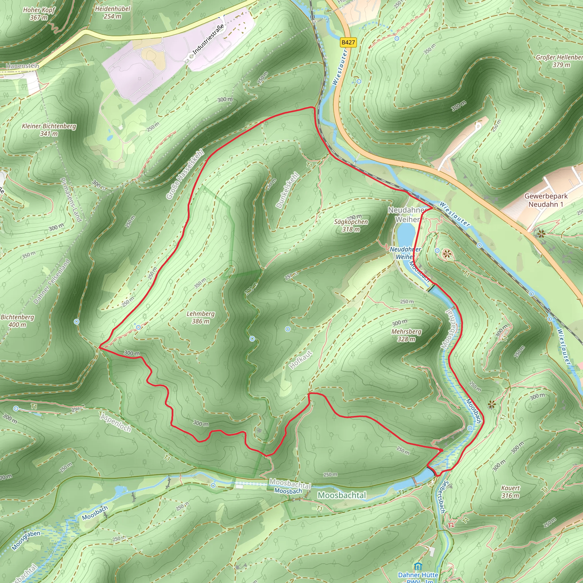 Planetenweg Dahn and Wolfs Tour mobile static map