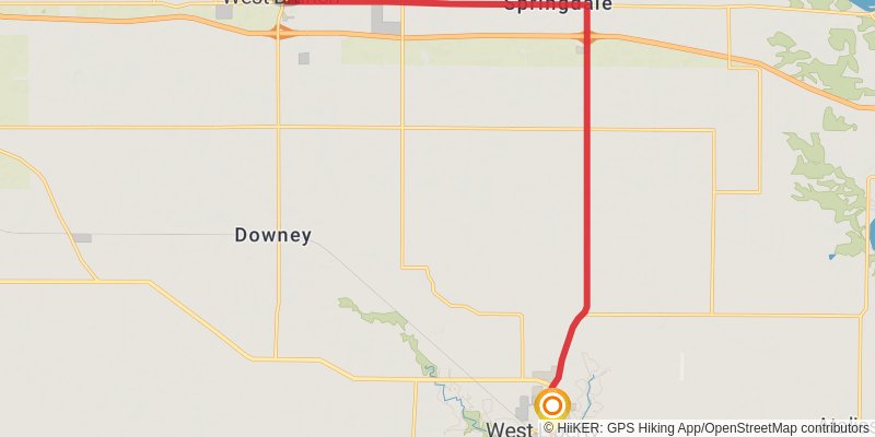 American Discovery Trail North Route stage 130 Map