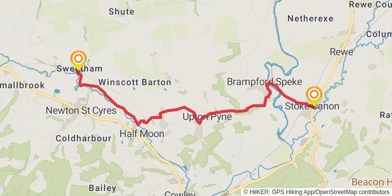 Devonshire Heartland Way stage 4 Map