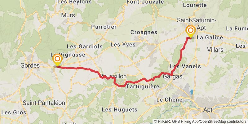 Tour of Luberon stage 10 Map