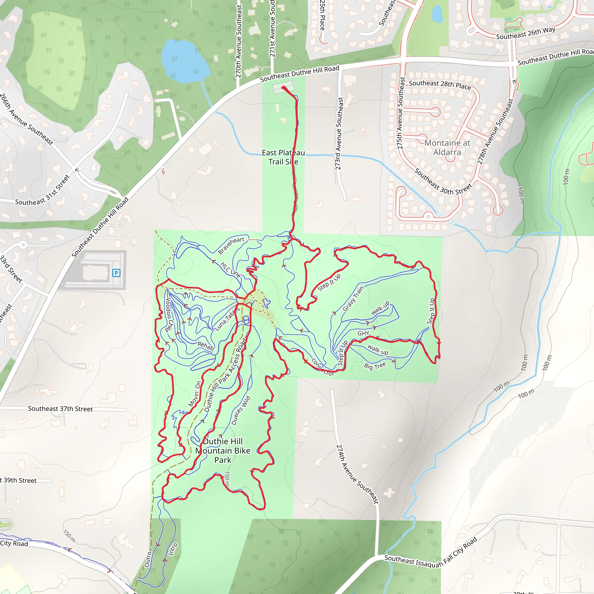 Duthie Hill Trail and Boot Camp Loop mobile static map