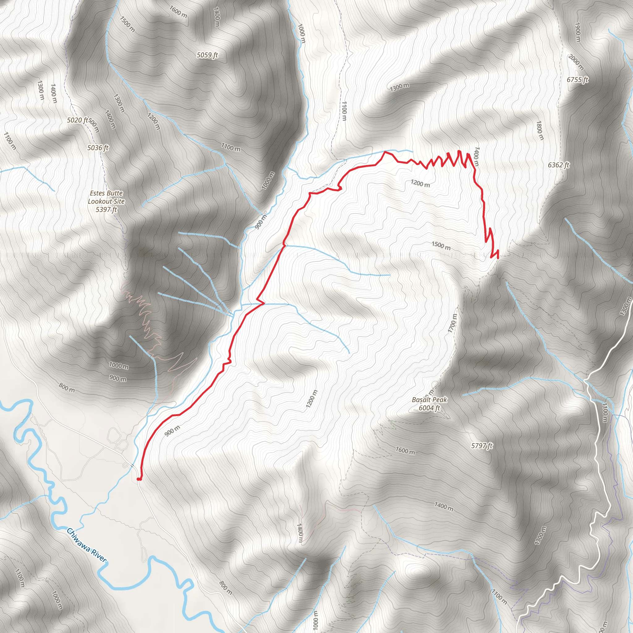 Rock Creek and Rock Tie Trail mobile static map