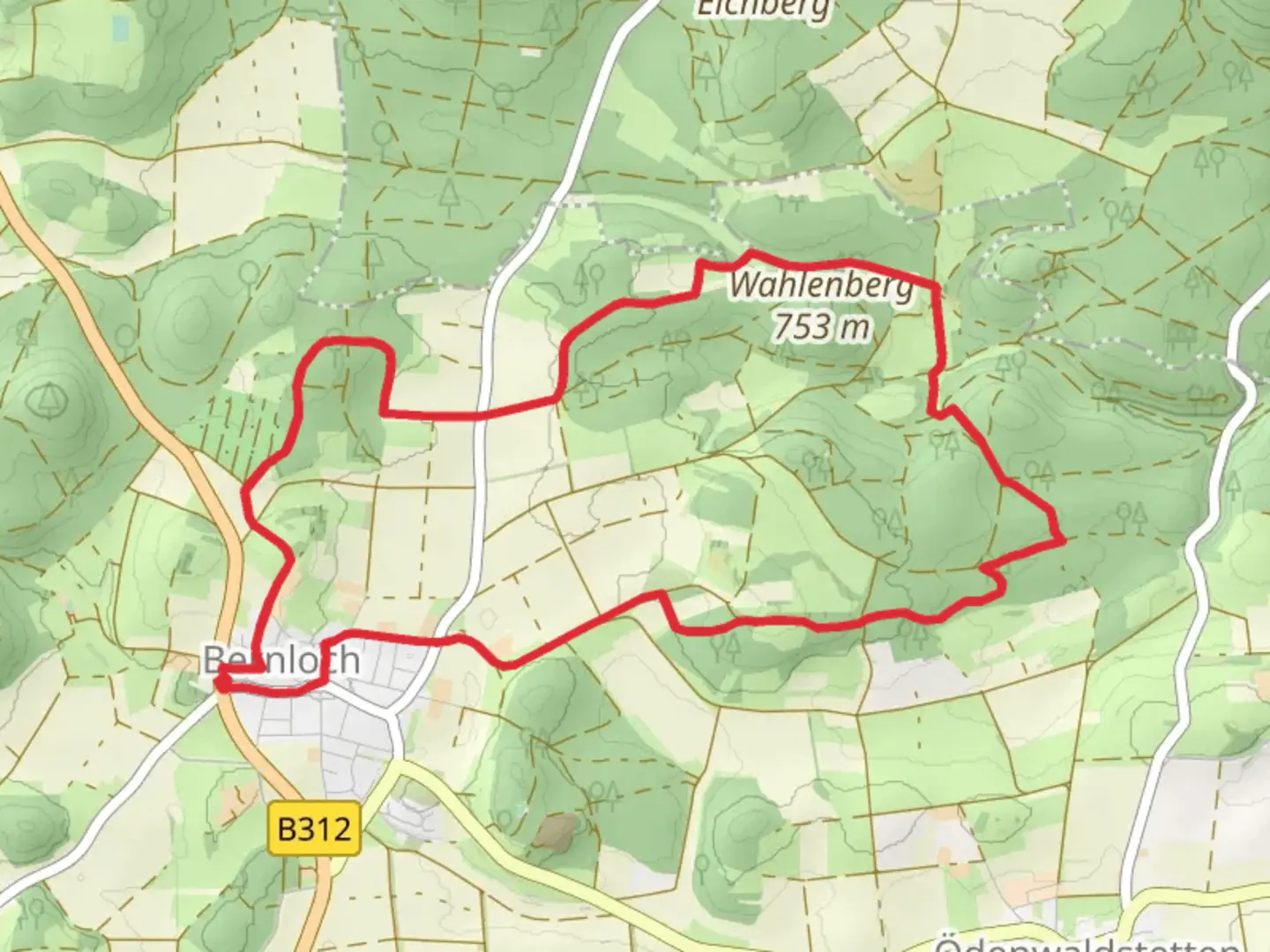 An image depicting the trail Rundwanderweg Bernloch and its surrounding area.