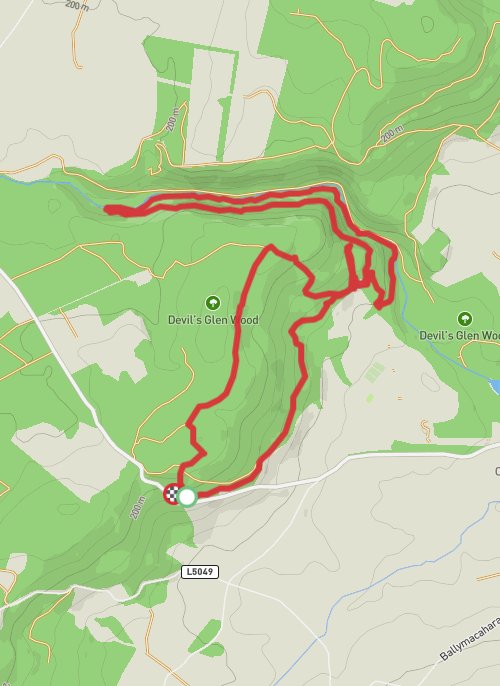 Hike on The Devil's Glen mobile static map