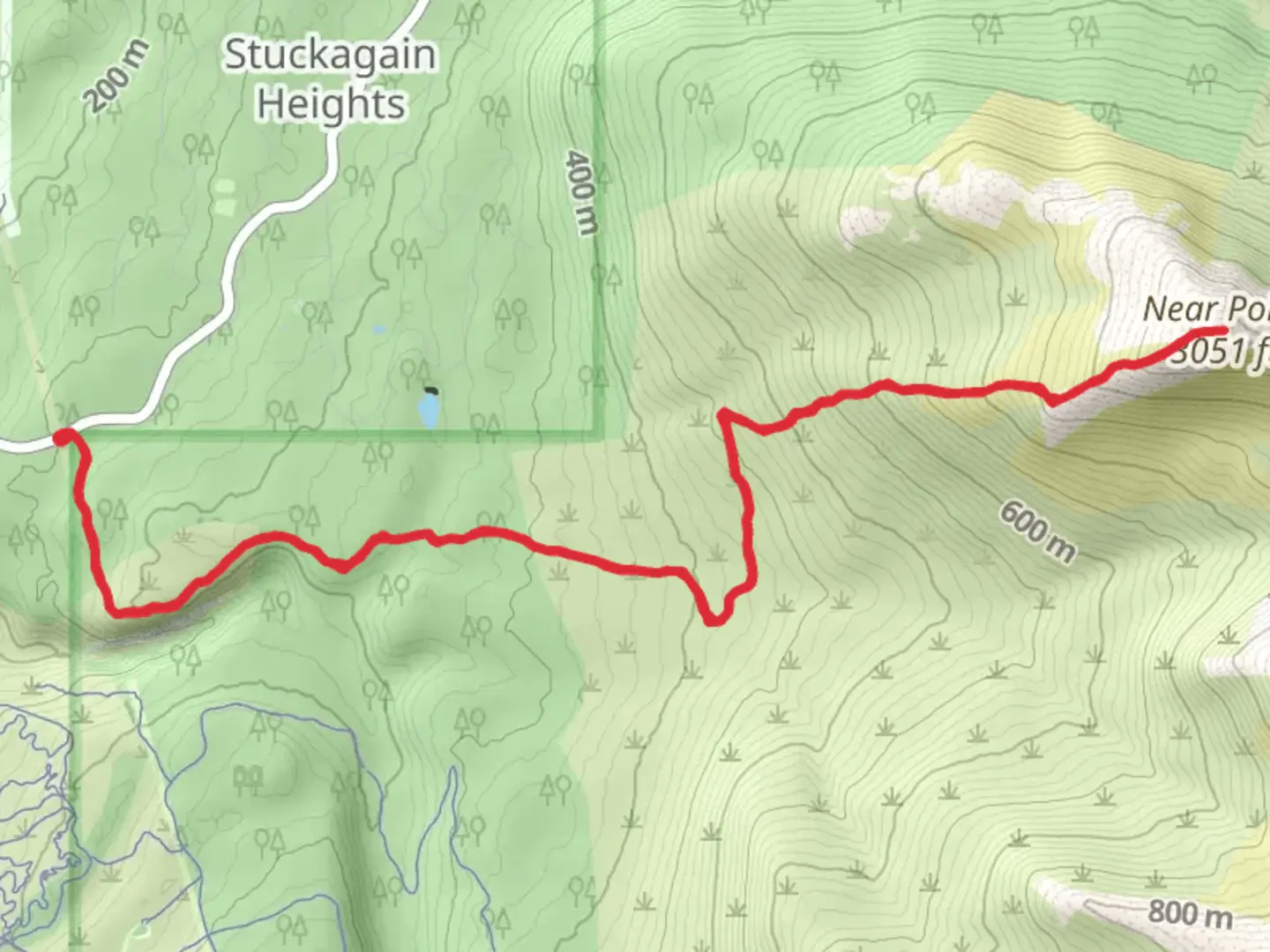 An image depicting the trail Near Point via Basher Trail and its surrounding area.
