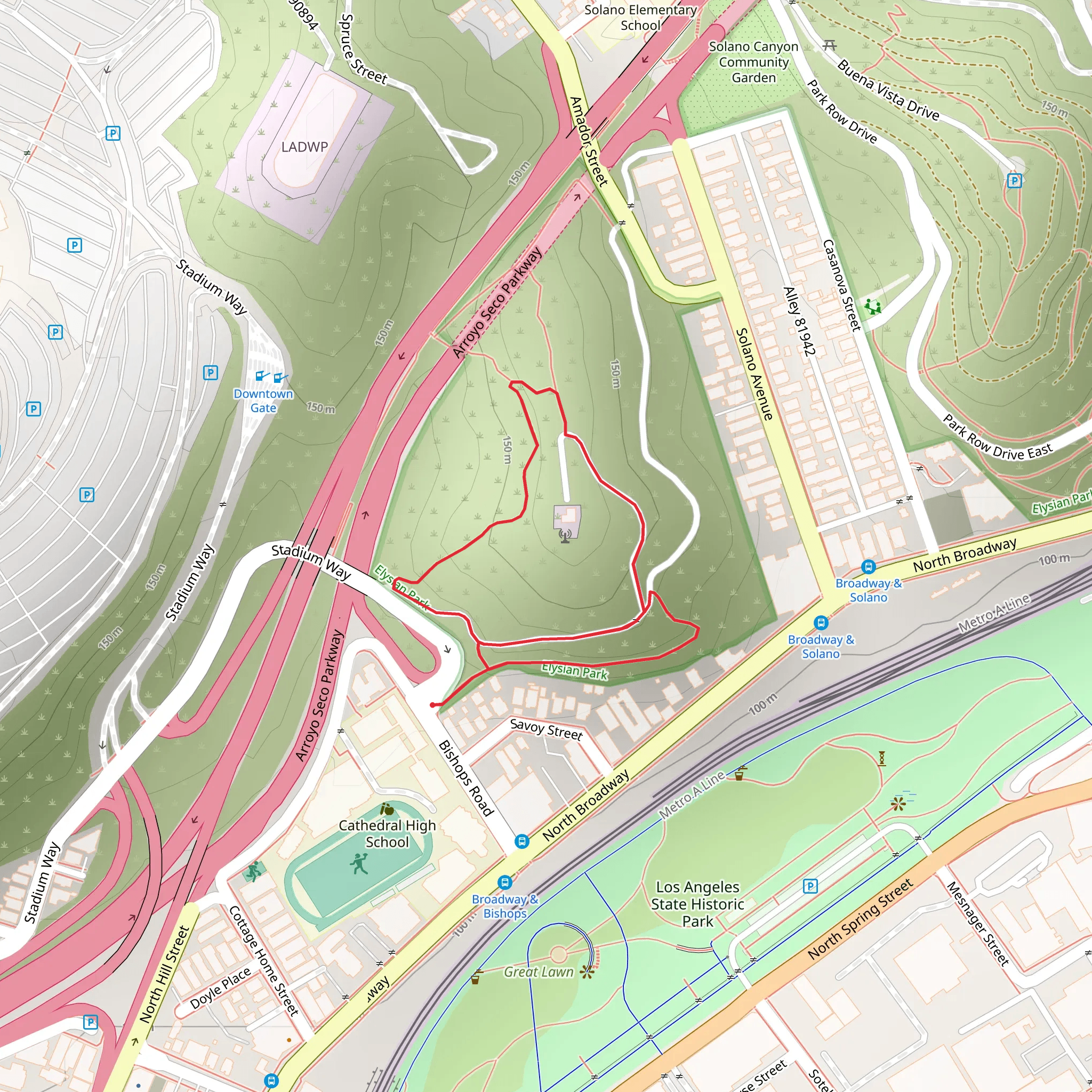Stadium Way Loop - East mobile static map