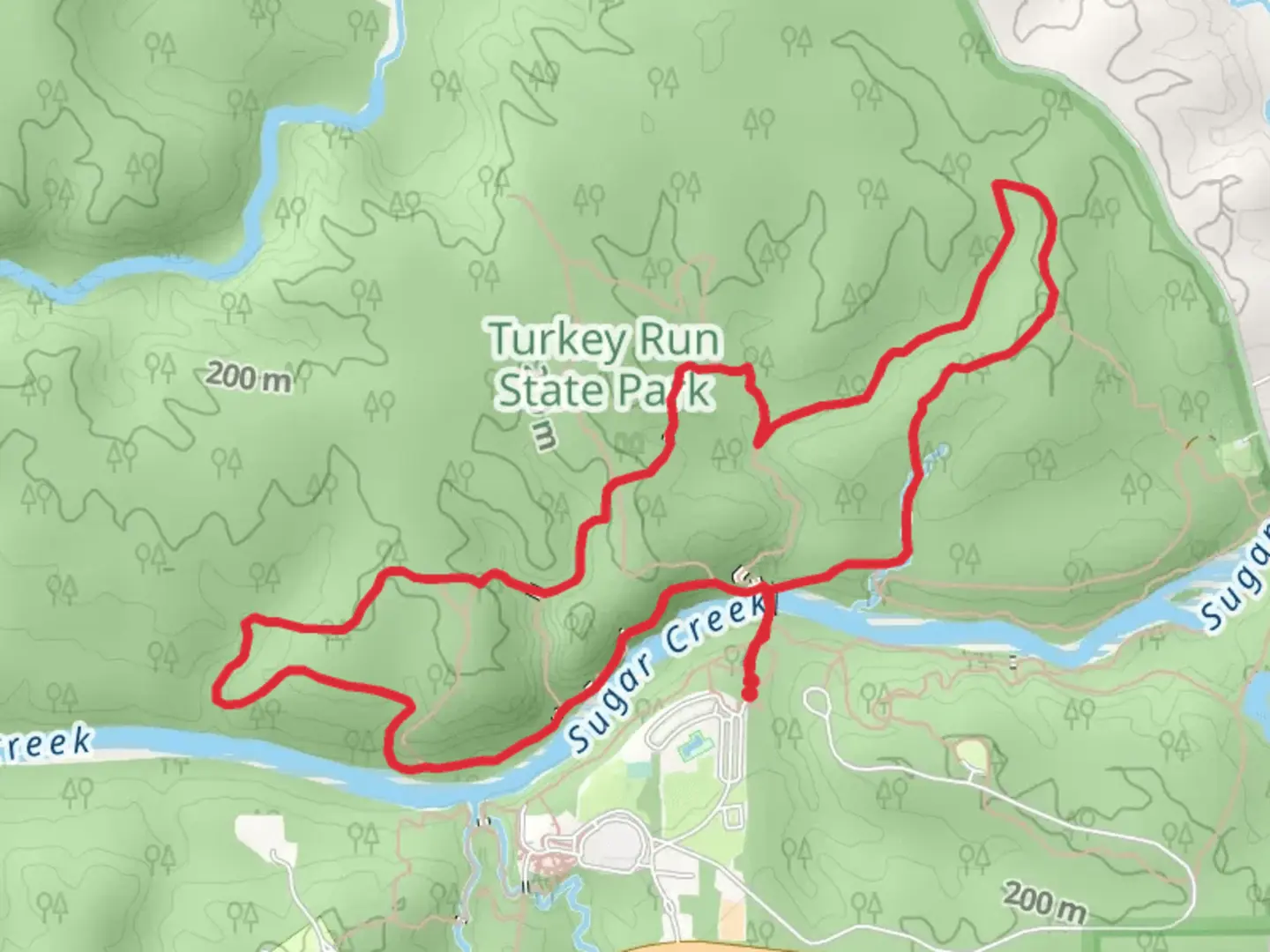 An image depicting the trail Rocky Hollow Loop and its surrounding area.