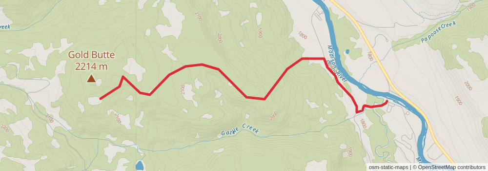 American Perimeter Trail - Rocky Mountains Primary stage 82 Map