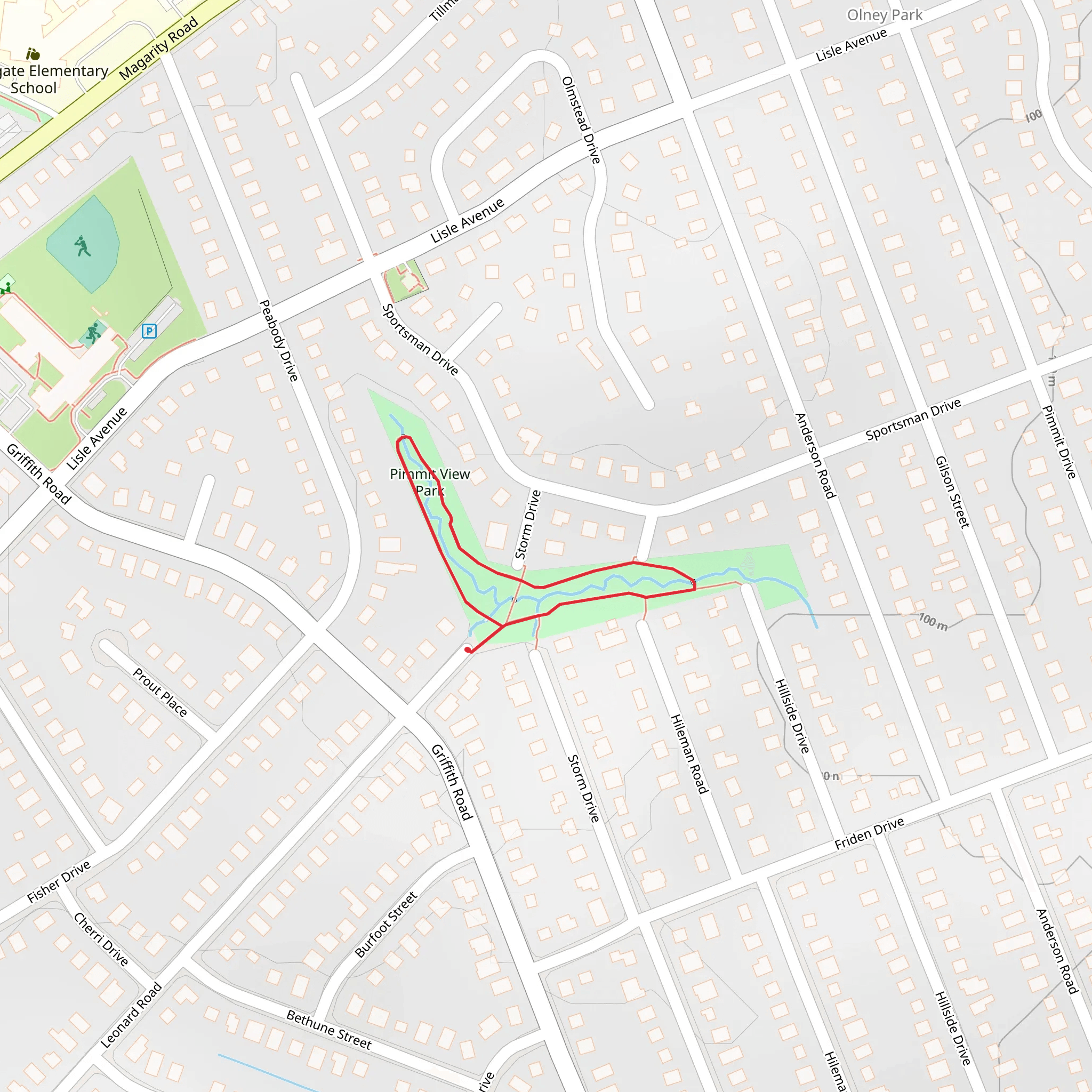 Pimmit View Park Loop mobile static map