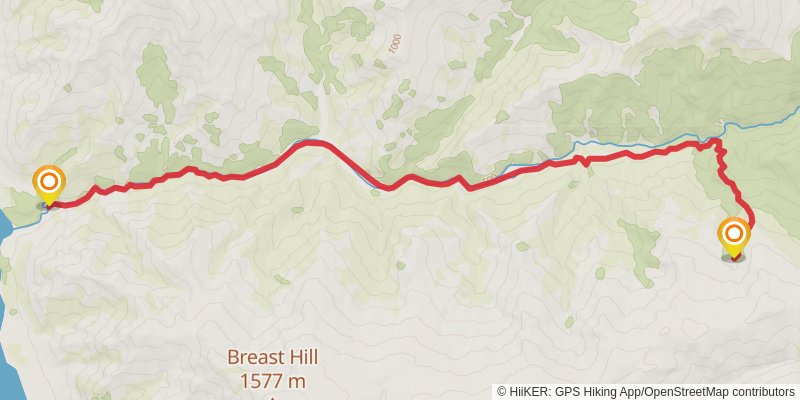 Timaru River Loop Track stage 1 Map