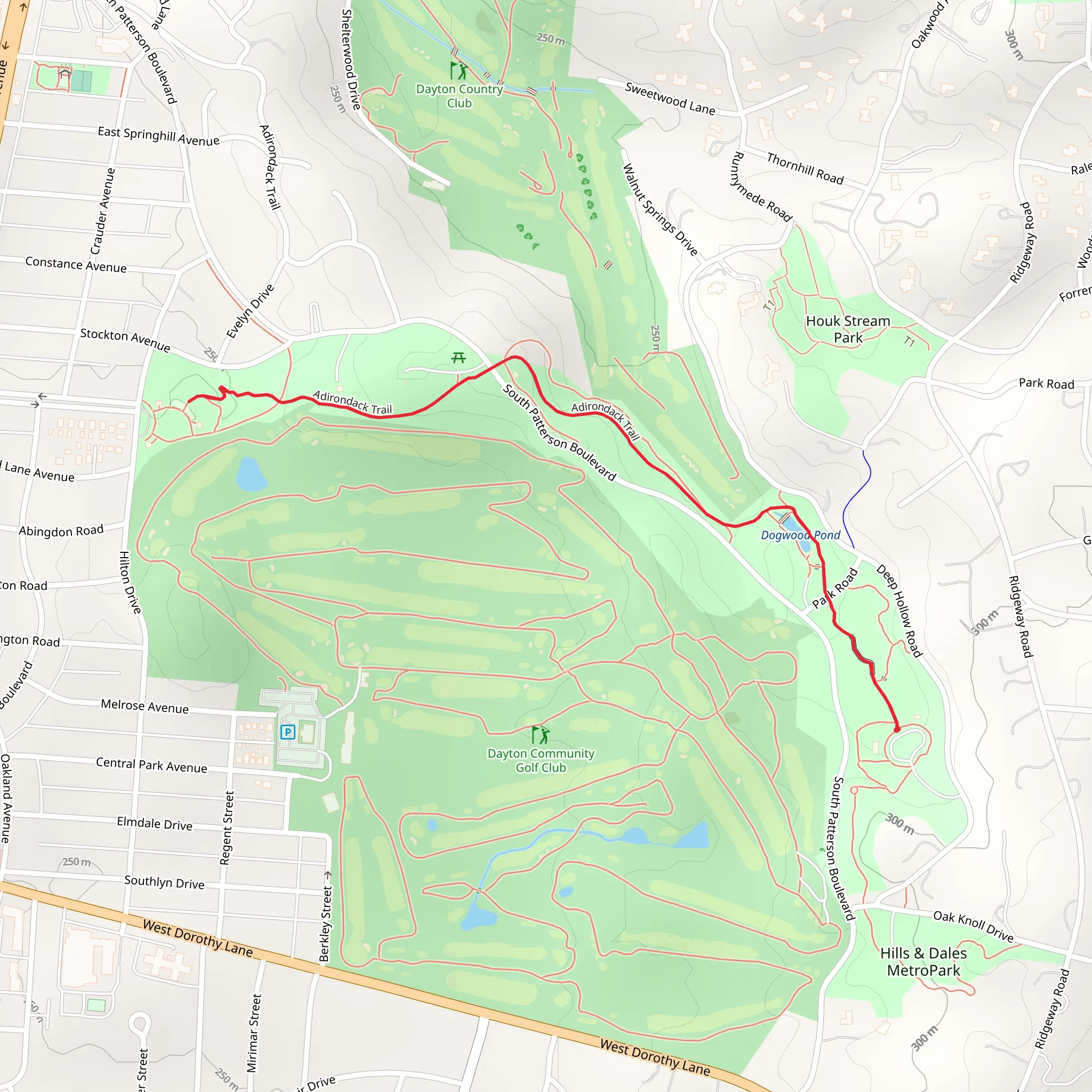 Adirondack Trail Out and Back mobile static map