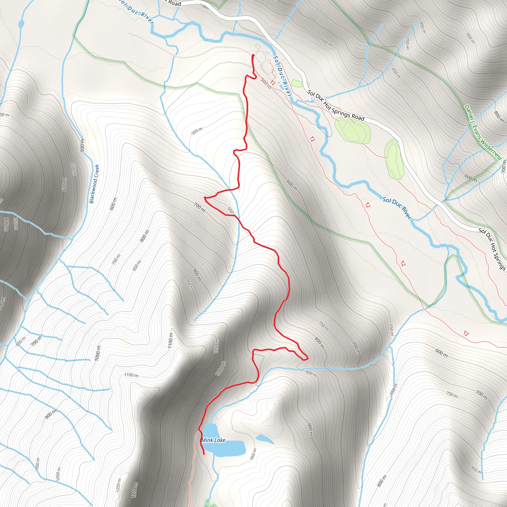 Mink Lake Trail - Short mobile static map