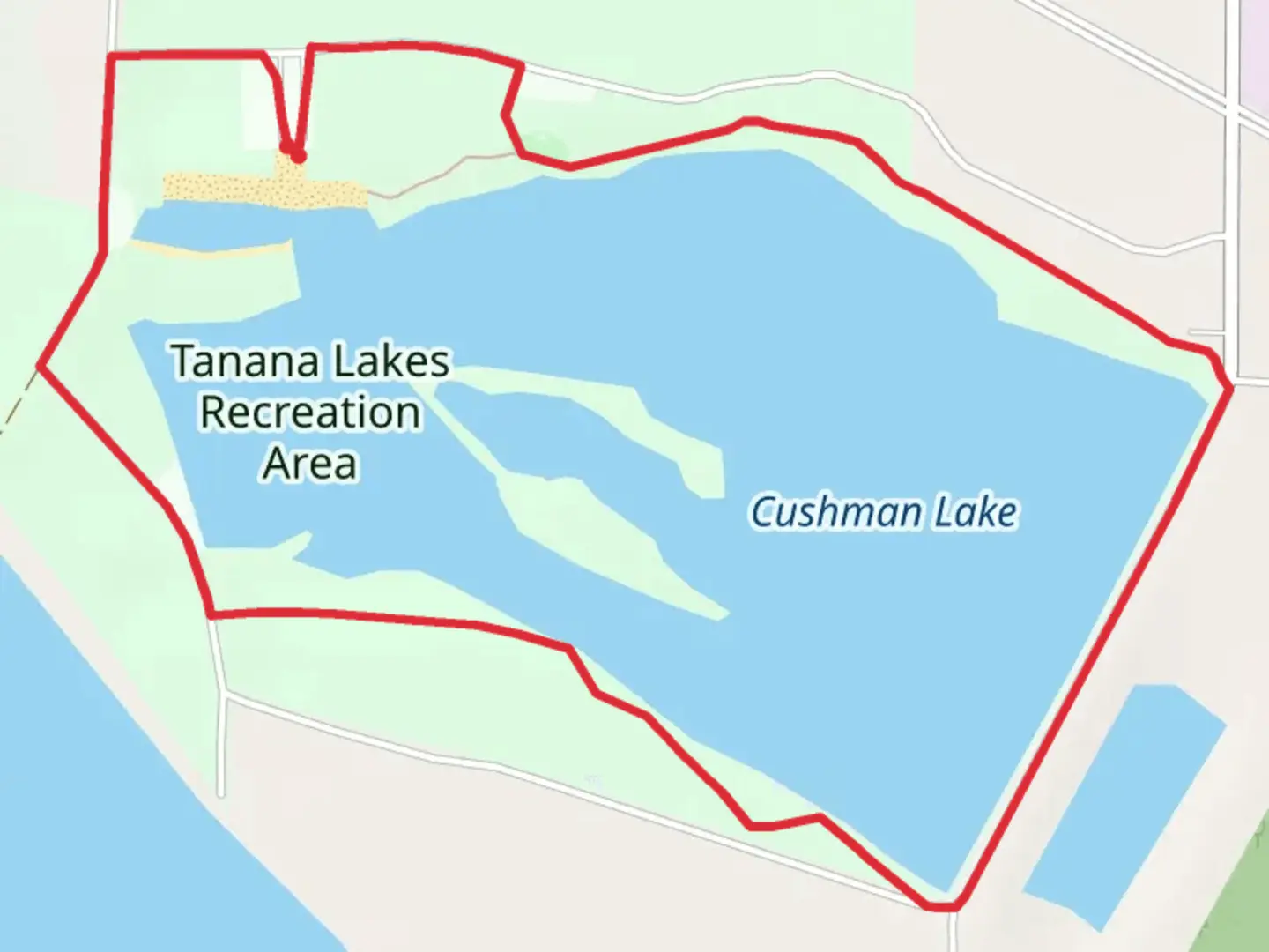 An image depicting the trail Tanana Lakes Recreation Area Loop and its surrounding area.