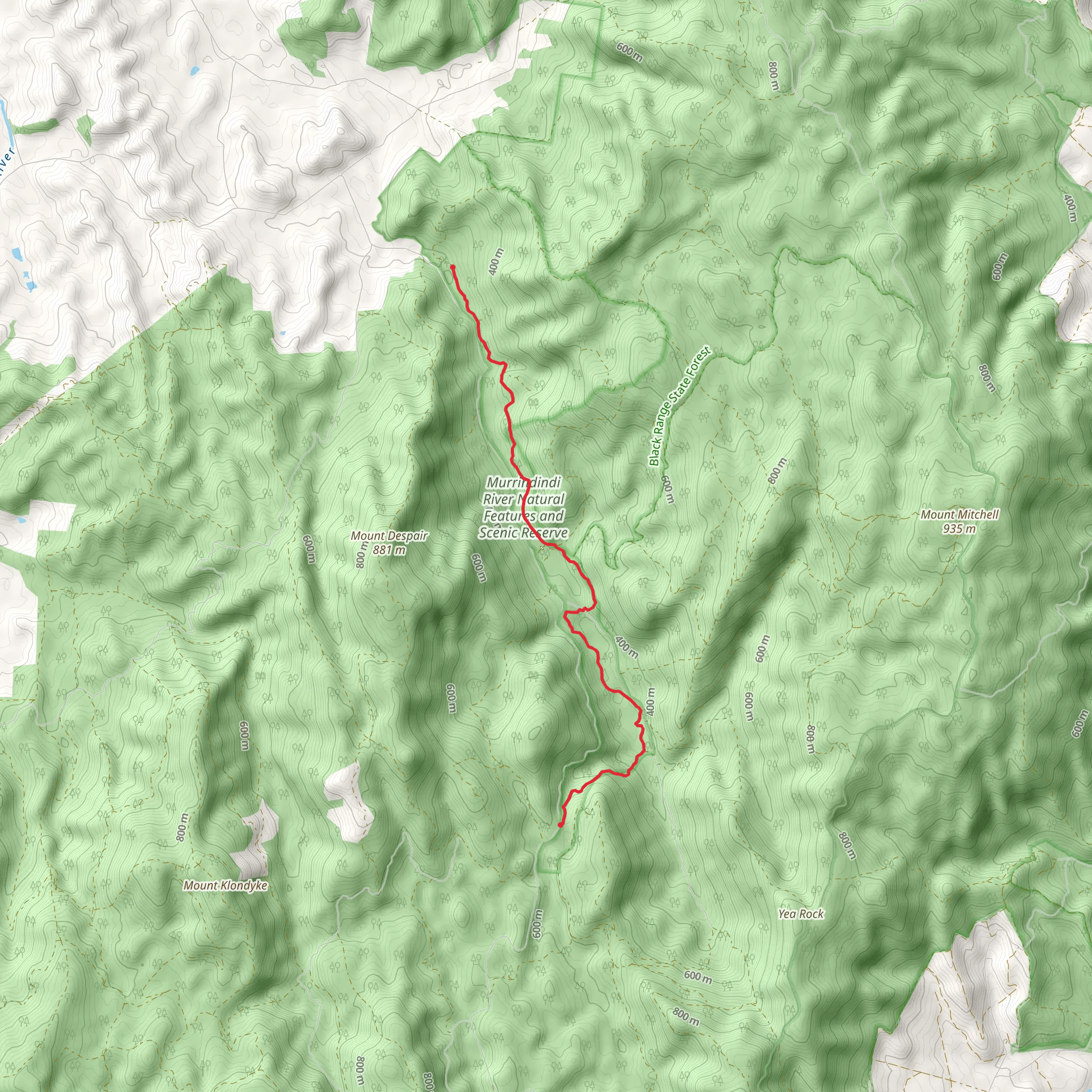 Murrindindi River Walk mobile static map