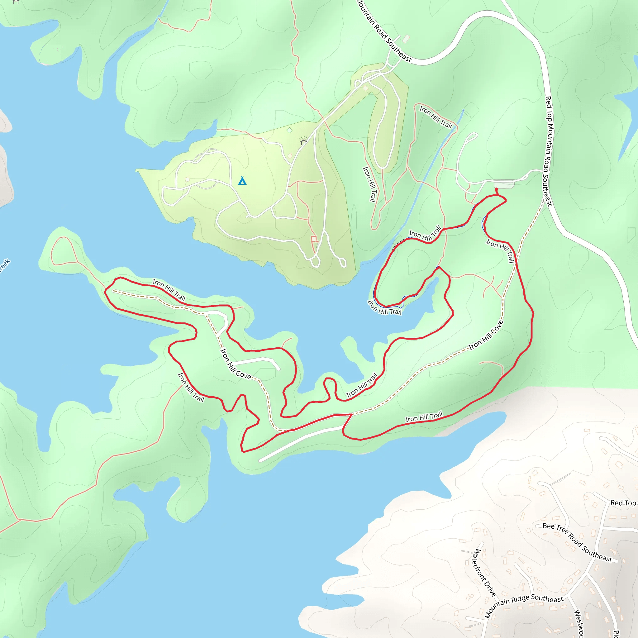 Iron Hill Loop Trail mobile static map
