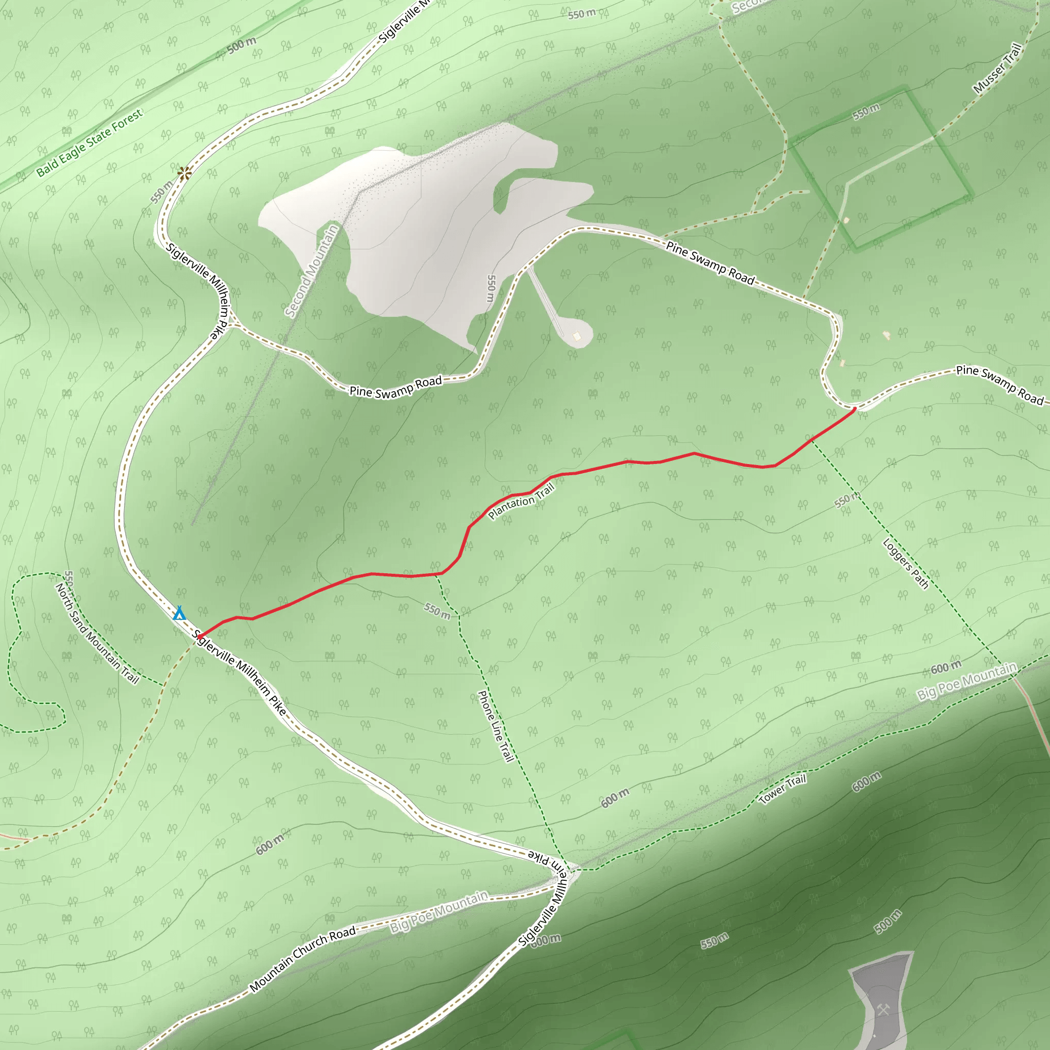 Plantation Trail mobile static map