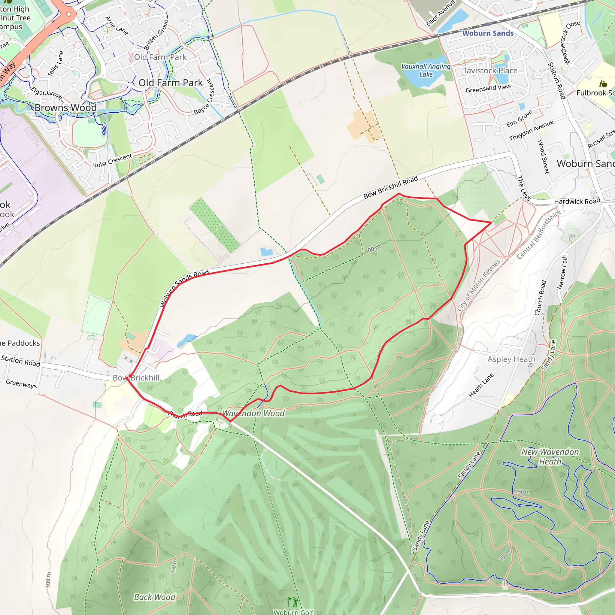 Bow Brickhill Loop mobile static map