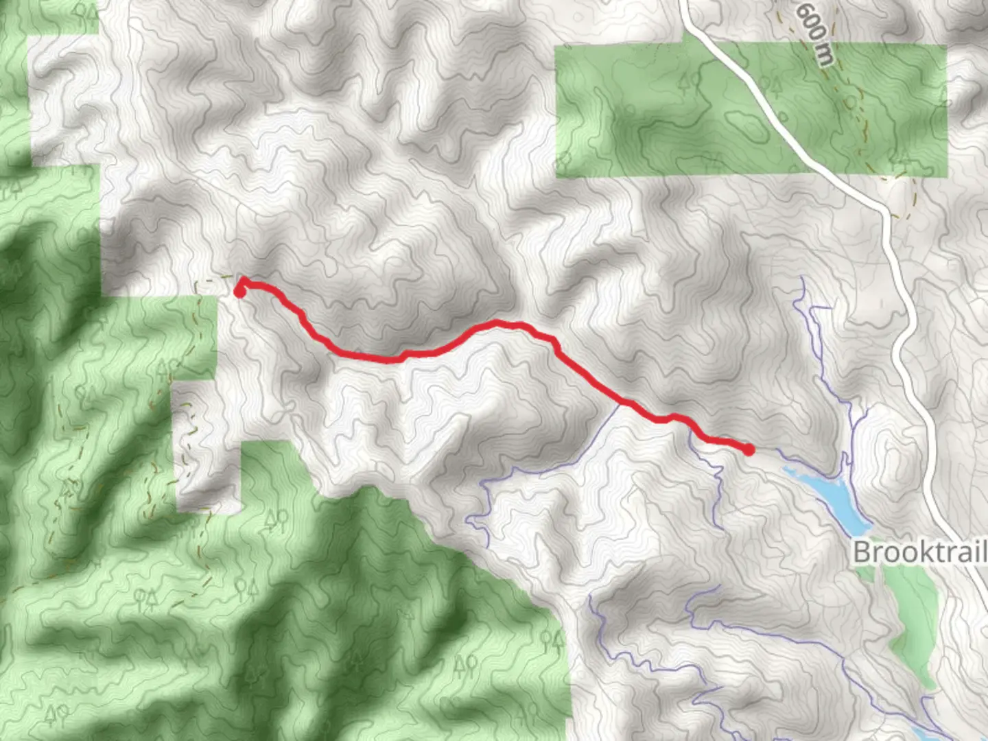 An image depicting the trail Thimbleberry and Last Chance Trail and its surrounding area.