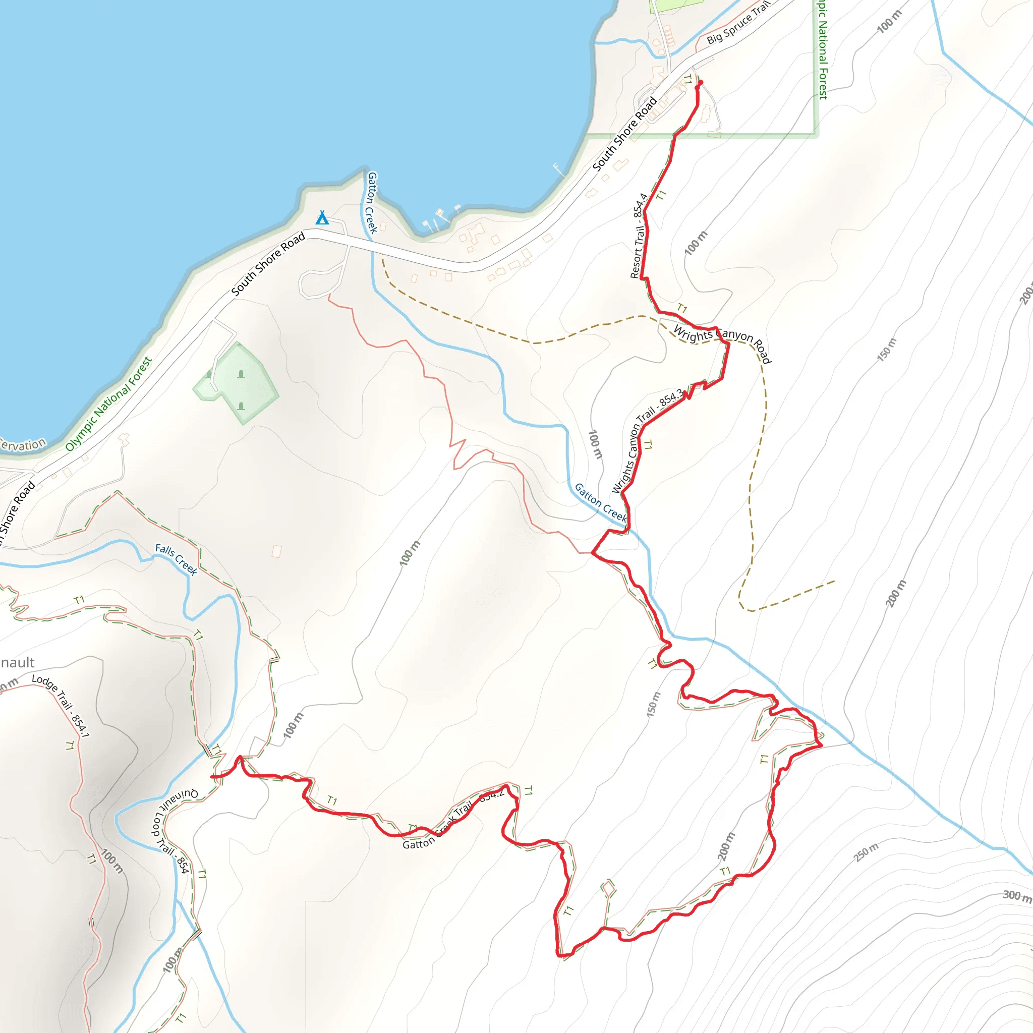 Upper Gatton Creek Loop Trail mobile static map