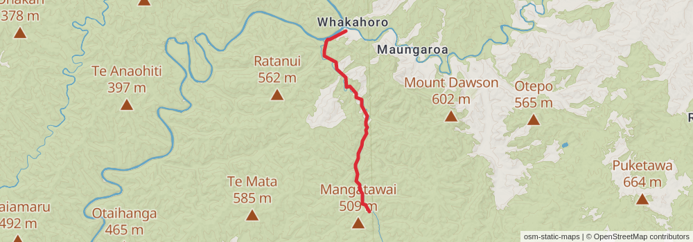 Te Araroa Trail stage 67 Map