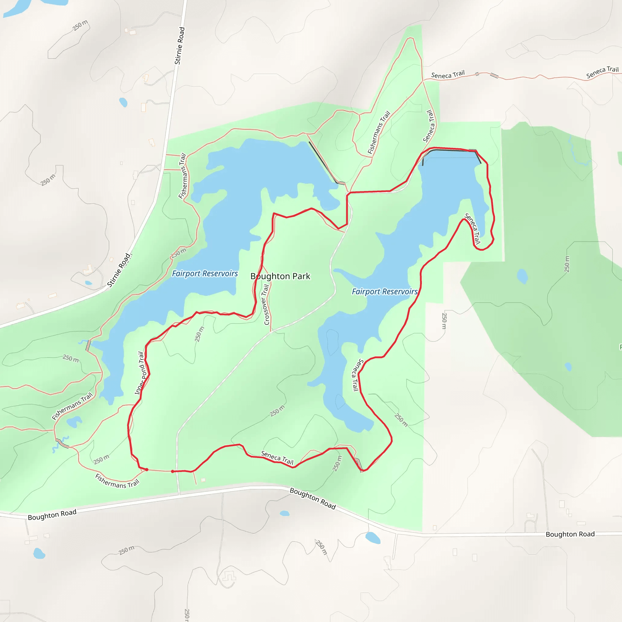 Fairport Reservoirs Loop Trail mobile static map