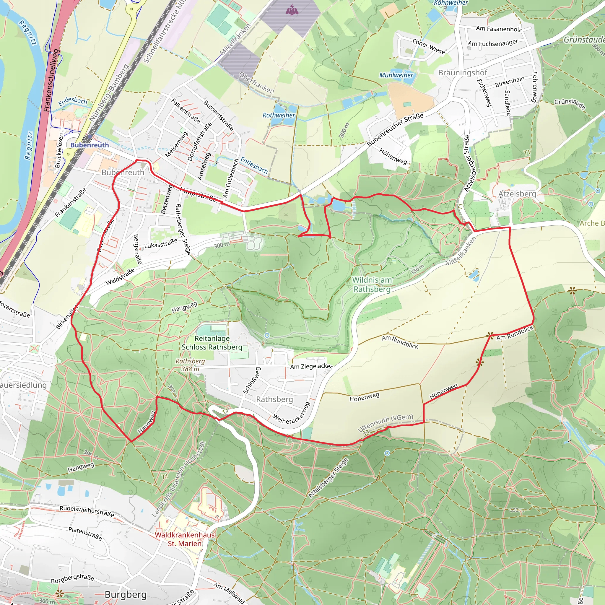 Hochwasserweg mobile static map