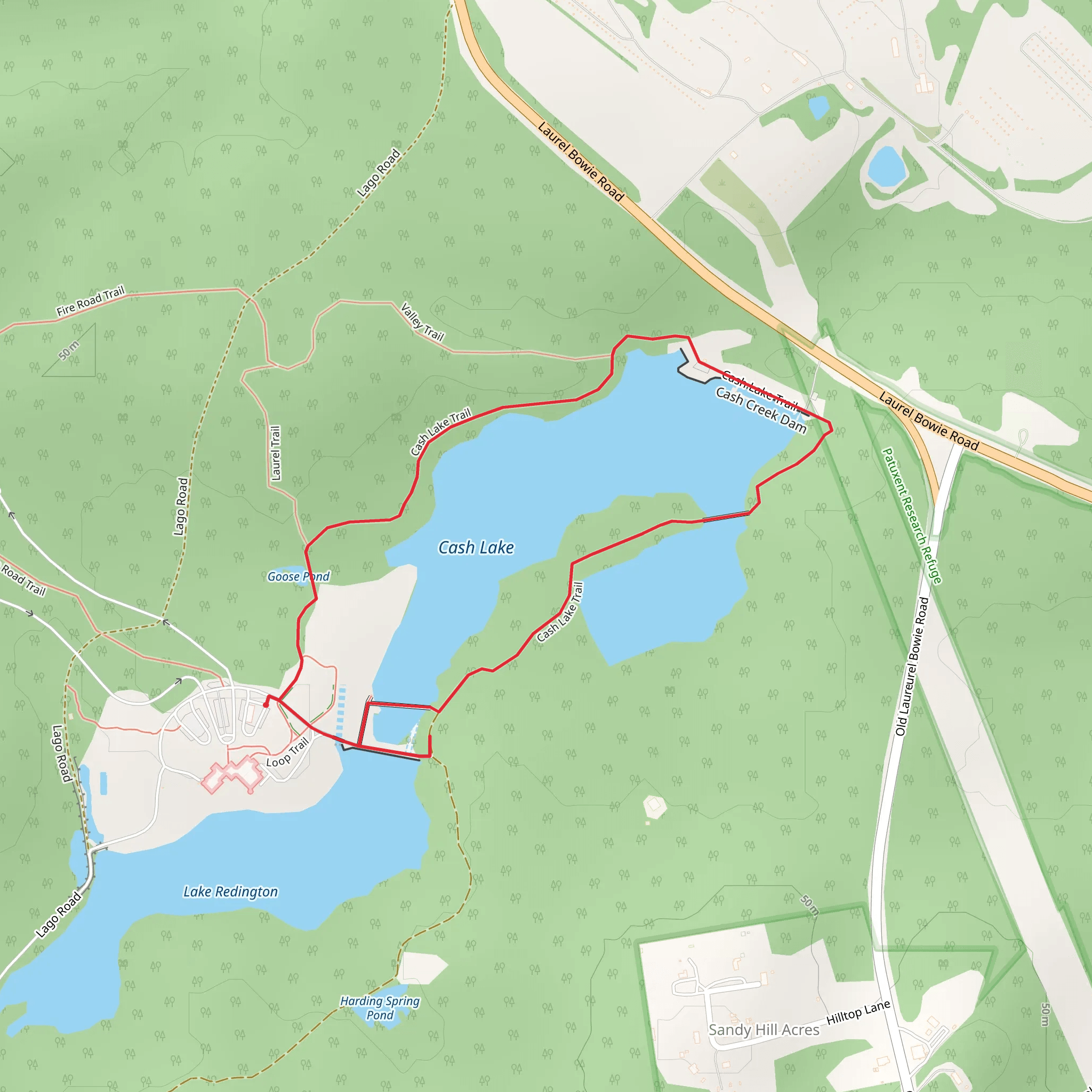 Cash Lake Loop mobile static map