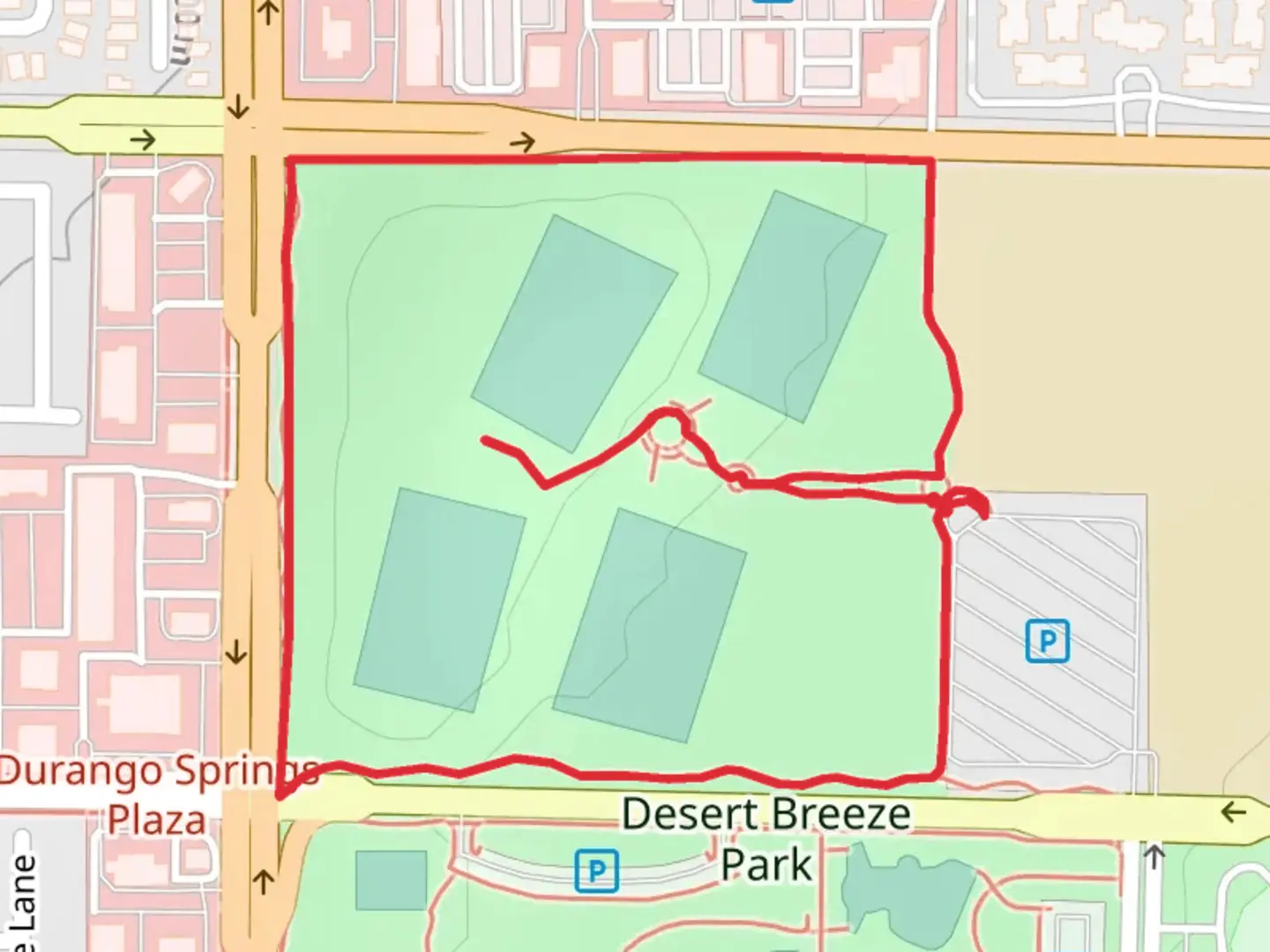 An image depicting the trail Spring Mountain Road Loop and its surrounding area.