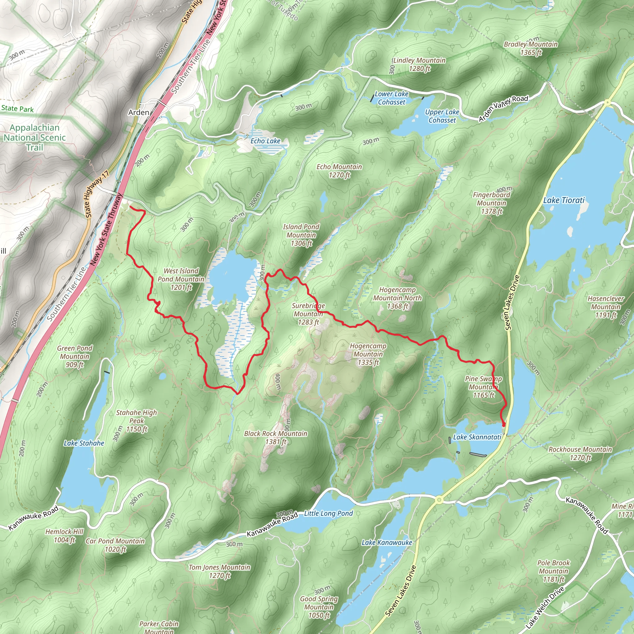 Arden-Surebridge Trail mobile static map