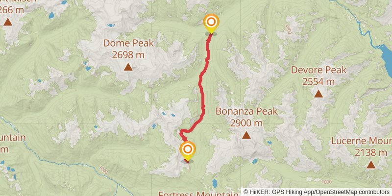 Ultra Pedestrian North Loop stage 199 Map