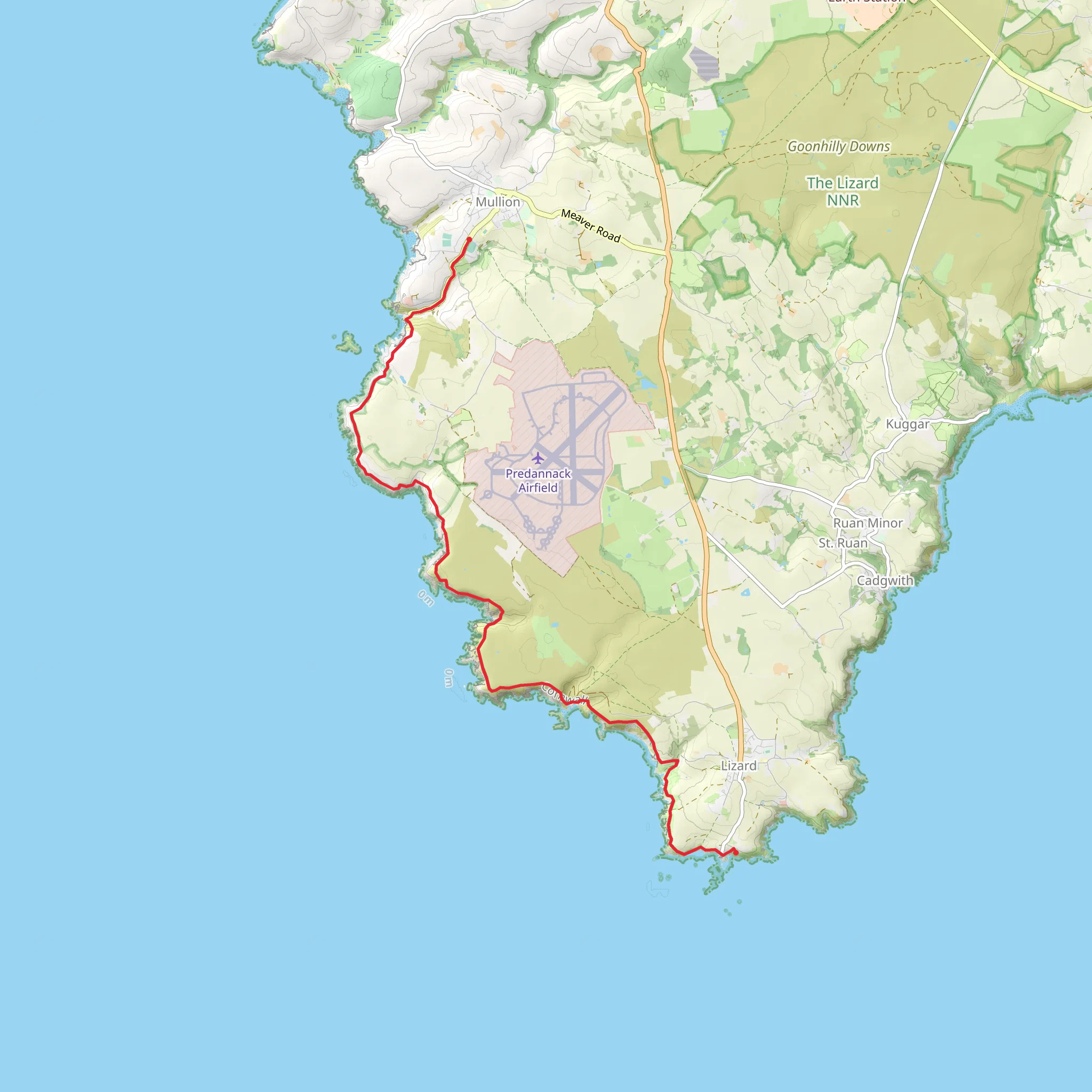 Lizard YH - Back from Mullion mobile static map