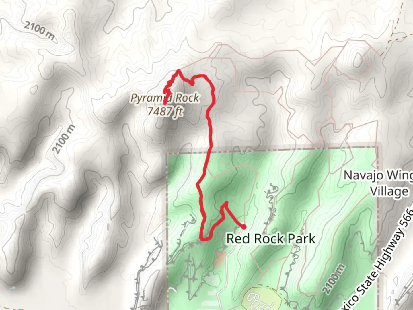 An image depicting the trail Pyramid Rock Trail and its surrounding area.