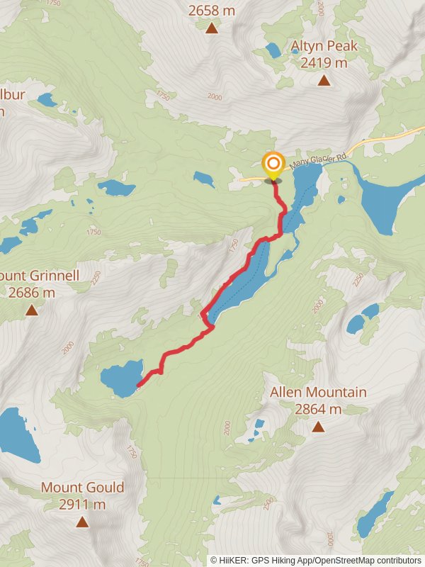 Grinnell Lake, Lake Josephine and Swiftcurrent Lake