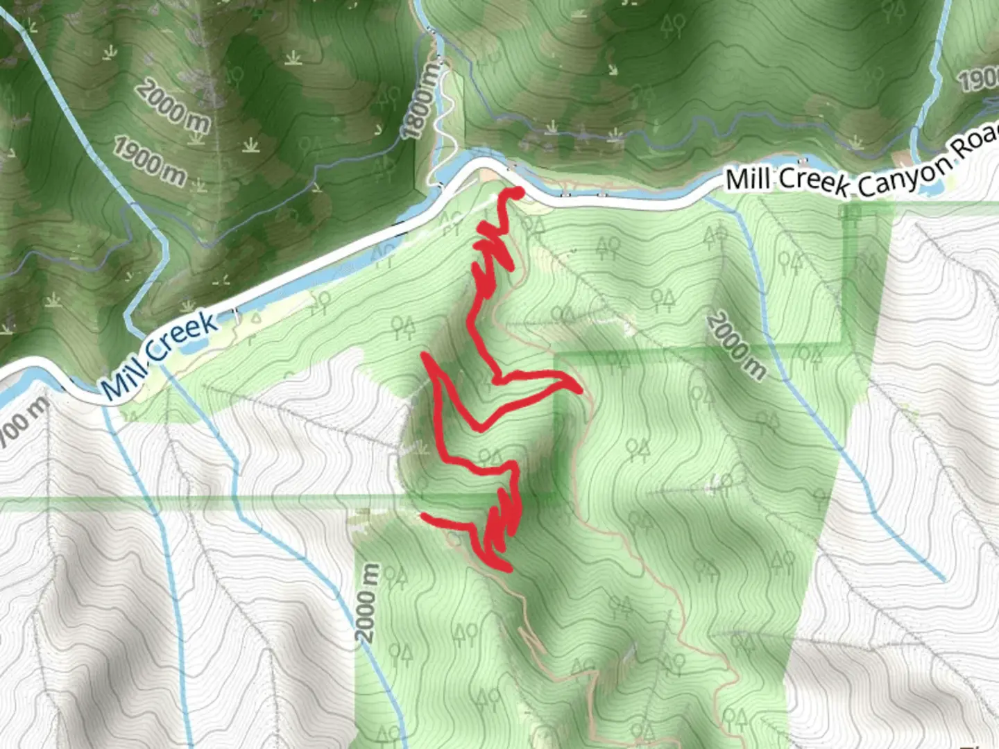 An image depicting the trail Desolation Trail and SLC Overlook and its surrounding area.