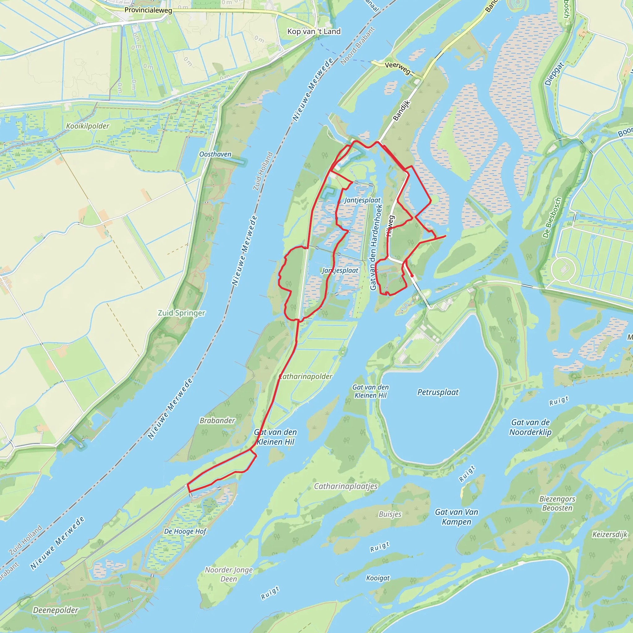 Polder Jantiesplaat and Ruiters Plaat Loop mobile static map
