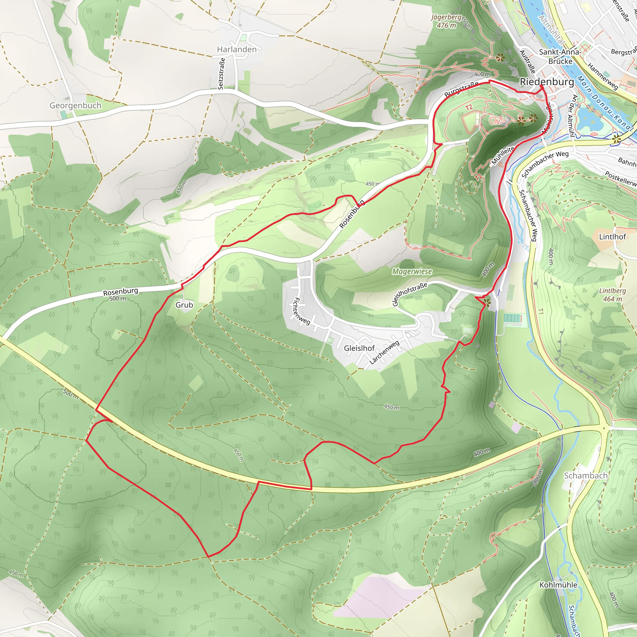 Rundweg Riedenbeurg Loop mobile static map