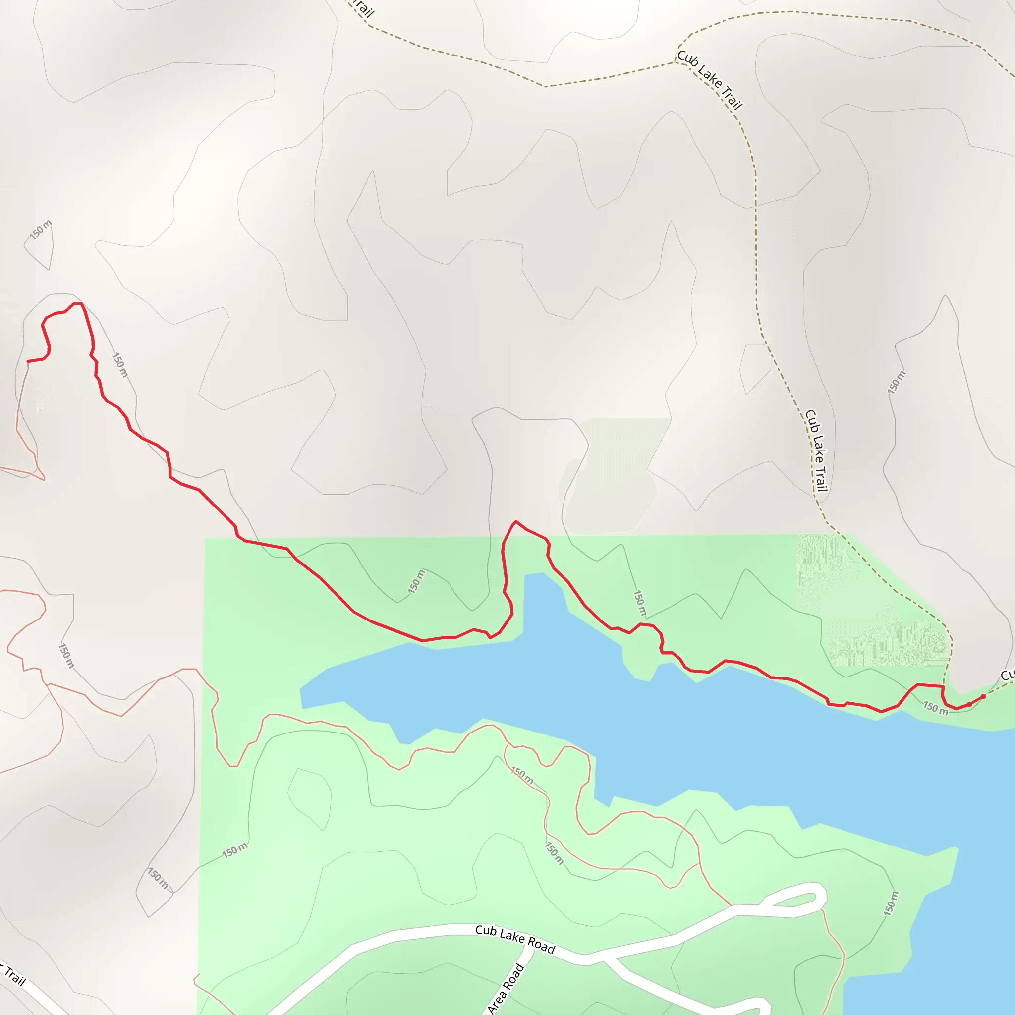 Cub Creek Lake North Shore Walk mobile static map