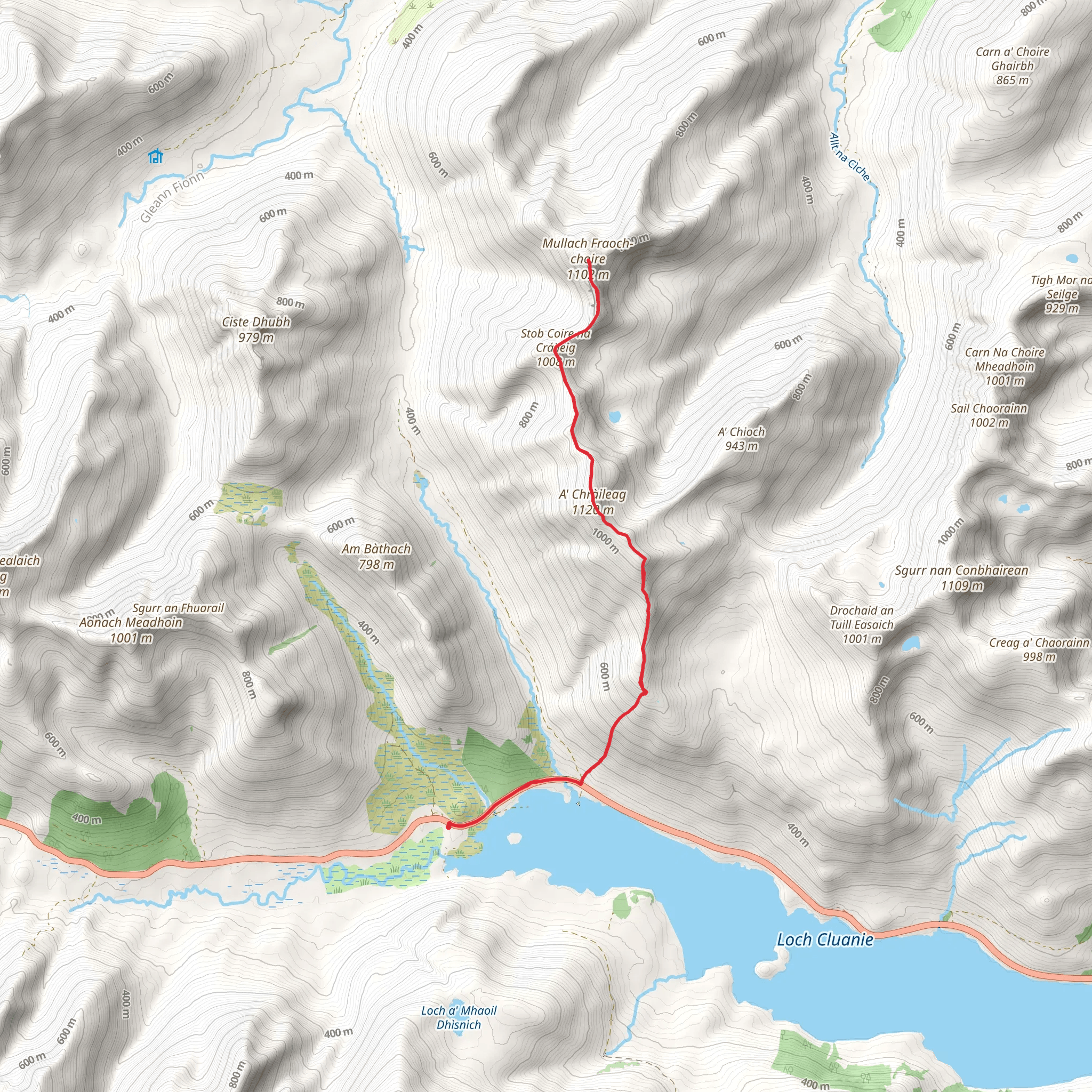 Mullach Fraoch - Choire mobile static map