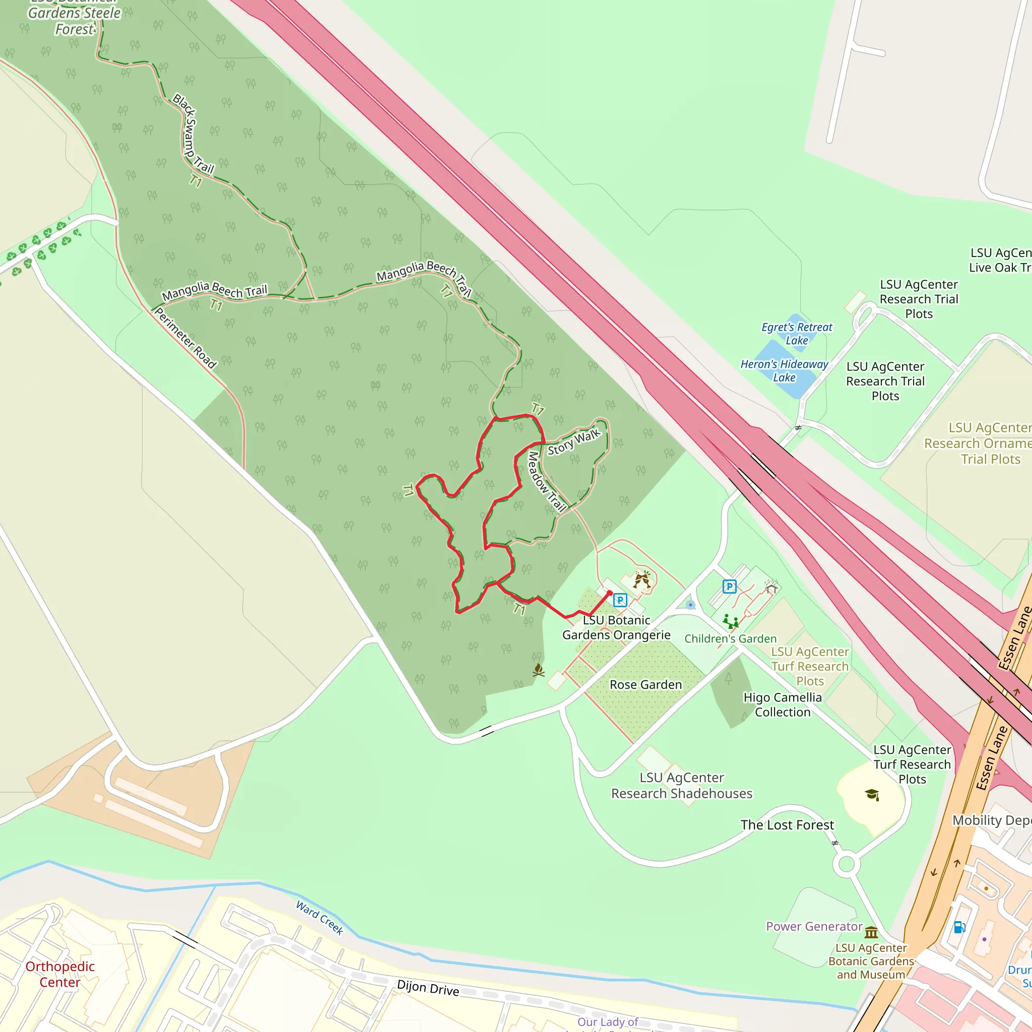 Learning Tree Loop Trail mobile static map